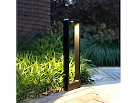 4 x tuinlamp – 60 cm – 7w led – 3000k warm wit – ip54 – zwart – sla-01 - afbeelding 4 van  5