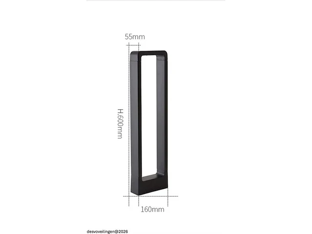 4 x tuinlamp – 60 cm – 7w led – 3000k warm wit – ip54 – zwart – sla-01 - afbeelding 3 van  6