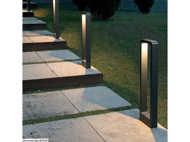 4 x tuinlamp – 60 cm – 7w led – 3000k warm wit – ip54 – zwart – sla-01 - afbeelding 4 van  6
