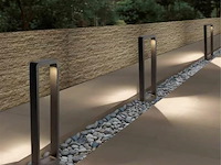 4 x tuinlamp – 60 cm – 7w led – 3000k warm wit – ip54 – zwart – sla-01 - afbeelding 5 van  5