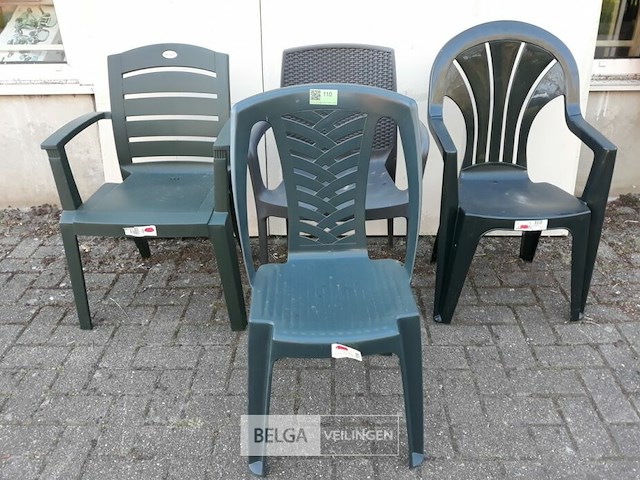 4 x tuinstoel pvc 4 verschillende - afbeelding 1 van  3