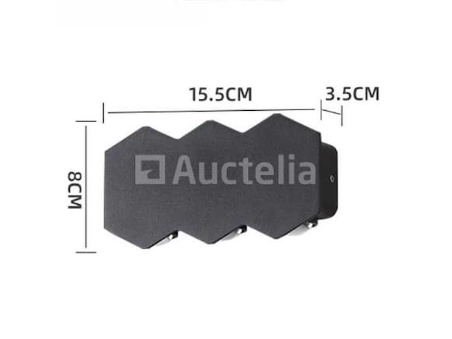 4 x tweeweg led-wandlampen – 6w – 3500k – model sw 51-3 - afbeelding 3 van  4