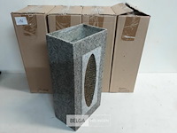 4 x vaas polyester grijs 30x15x10 cm - afbeelding 3 van  3