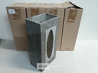 4 x vaas polyester grijs 30x15x10 cm - afbeelding 3 van  3