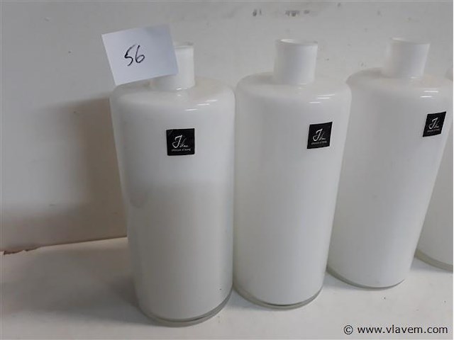4 x vaas wit 18 cm - afbeelding 2 van  2