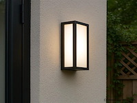 4 x vast opaal buiten wandlamp zwart - afbeelding 1 van  8