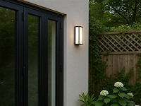 4 x vast opaal buiten wandlamp zwart - afbeelding 2 van  8