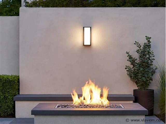 4 x vast opaal buiten wandlamp zwart - afbeelding 3 van  8
