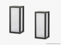 4 x vast opaal buiten wandlamp zwart - afbeelding 7 van  8