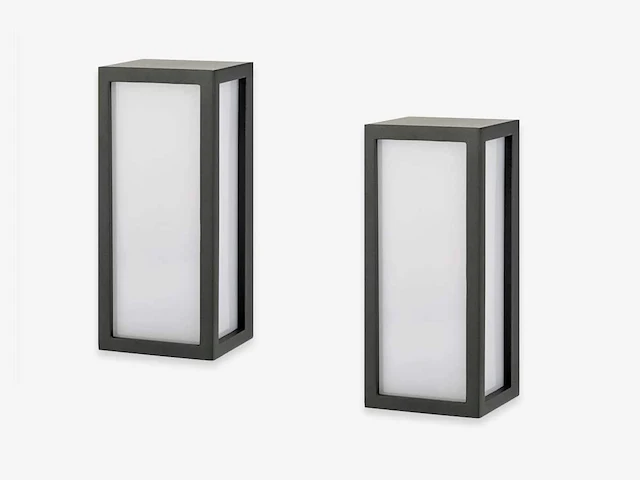 4 x vast opaal buiten wandlamp zwart - afbeelding 8 van  8