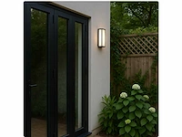 4 x vast opaal buiten wandlamp zwart - afbeelding 3 van  8