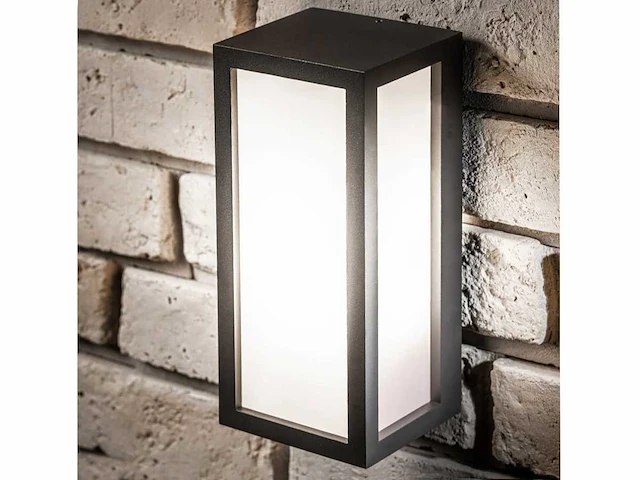 4 x vast opaal buiten wandlamp zwart - afbeelding 8 van  8