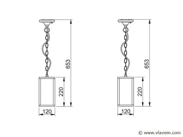 4 x venezia buiten hanglamp zwart - afbeelding 3 van  6
