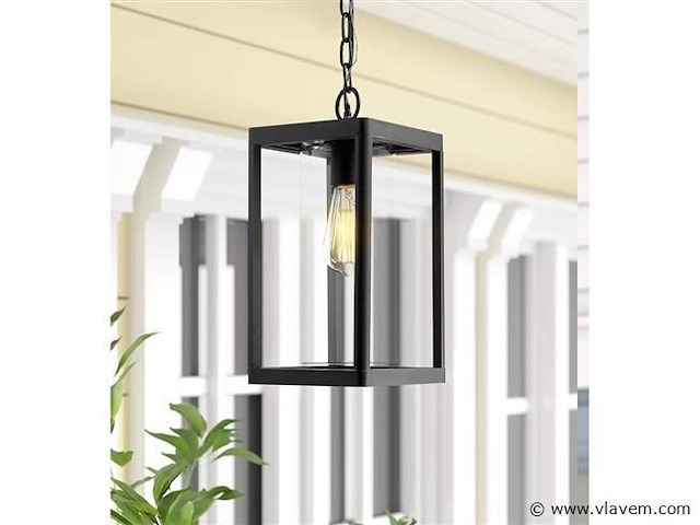 4 x venezia buiten hanglamp zwart - afbeelding 4 van  5