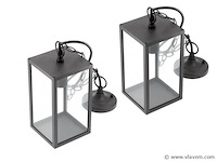 4 x venezia buiten hanglamp zwart - afbeelding 2 van  6