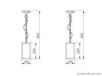 4 x venezia buiten hanglamp zwart - afbeelding 3 van  6