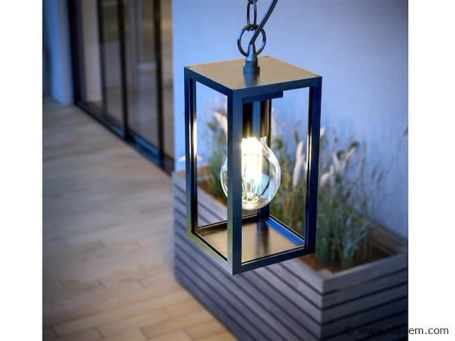 4 x venezia buiten hanglamp zwart - afbeelding 1 van  6