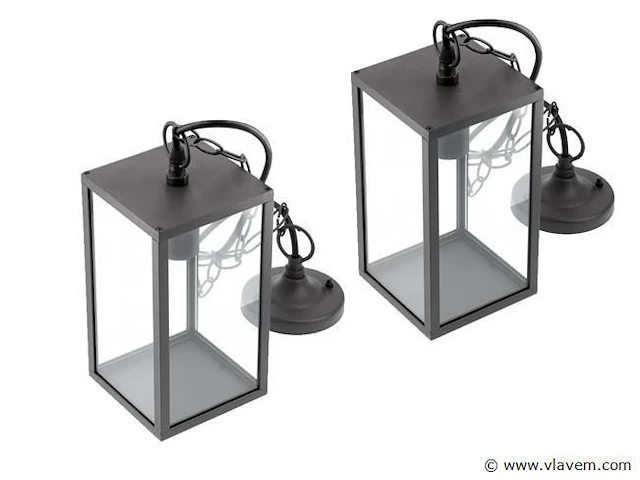 4 x venezia buiten hanglamp zwart - afbeelding 2 van  6