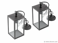 4 x venezia buiten hanglamp zwart - afbeelding 2 van  6