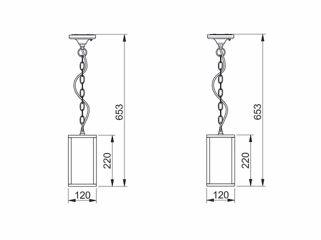 4 x venezia buiten hanglamp zwart - afbeelding 5 van  9