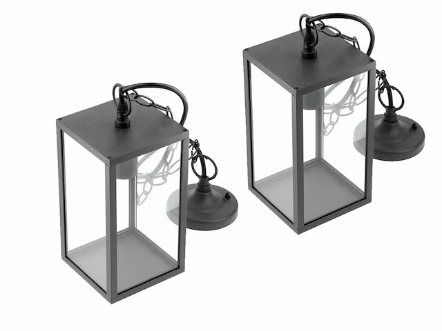 4 x venezia buiten hanglamp zwart - afbeelding 6 van  9