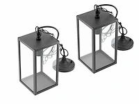 4 x venezia buiten hanglamp zwart - afbeelding 6 van  9
