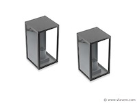 4 x venezia buiten wandlamp zwart - afbeelding 2 van  6