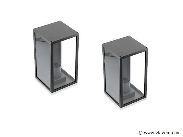 4 x venezia buiten wandlamp zwart - afbeelding 2 van  7