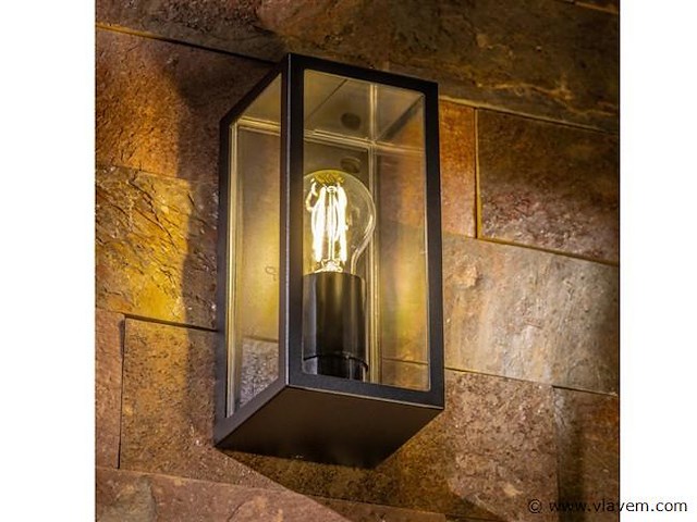 4 x venezia buiten wandlamp zwart - afbeelding 3 van  6