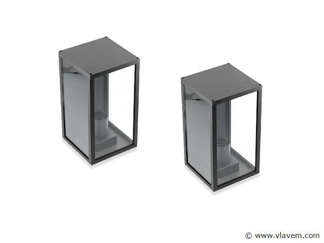 4 x venezia buiten wandlamp zwart - afbeelding 2 van  6