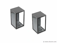 4 x venezia buiten wandlamp zwart - afbeelding 2 van  7