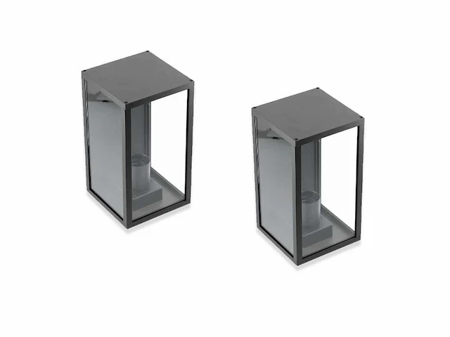 4 x venezia buiten wandlamp zwart - afbeelding 3 van  7