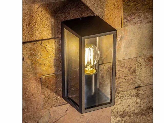 4 x venezia buiten wandlamp zwart - afbeelding 4 van  7