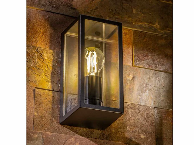 4 x venezia buiten wandlamp zwart - afbeelding 4 van  6