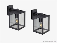 4 x veneziana buiten wandlamp zwart - afbeelding 1 van  7