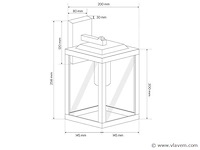 4 x veneziana buiten wandlamp zwart - afbeelding 5 van  7