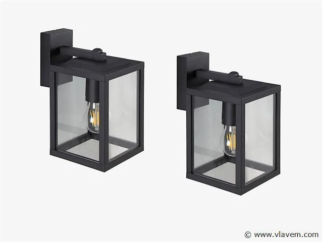 4 x veneziana buiten wandlamp zwart - afbeelding 1 van  7