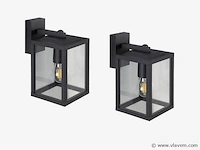 4 x veneziana buiten wandlamp zwart