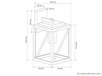 4 x veneziana buiten wandlamp zwart - afbeelding 5 van  7