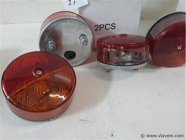 4 x verlichting voor aanhangwagen rond - afbeelding 2 van  2