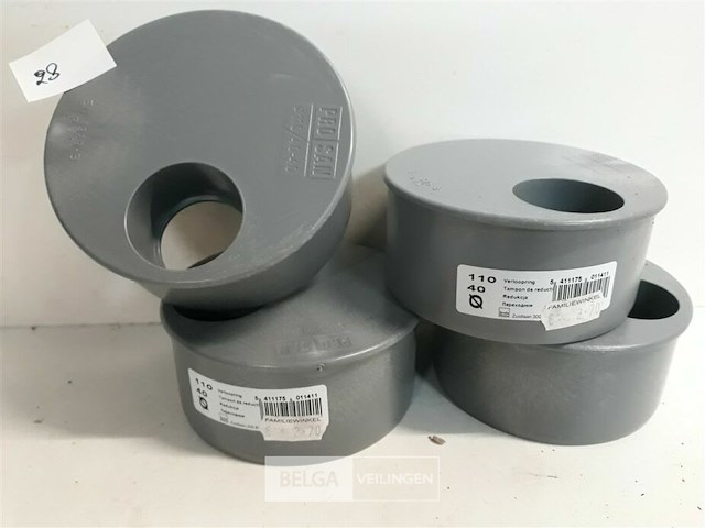 4 x verloop 110-40 pvc lijmverbinding - afbeelding 3 van  3