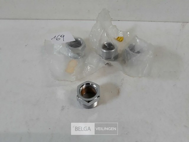 4 x verloopring chrome 1/2m-3/4f - afbeelding 1 van  3