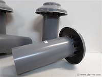 4 x verluchtingsbuis pvc met kap 100mm - afbeelding 2 van  2