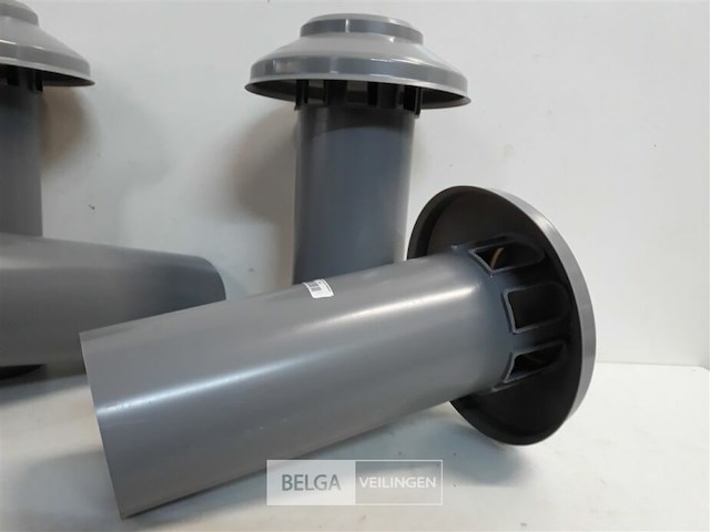 4 x verluchtingsbuis pvc met kap 100mm - afbeelding 3 van  3