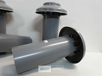 4 x verluchtingsbuis pvc met kap 100mm - afbeelding 3 van  3