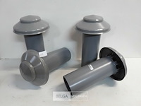 4 x verluchtingsbuis pvc met kap 100mm - afbeelding 2 van  3