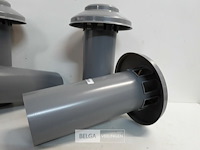 4 x verluchtingsbuis pvc met kap 100mm - afbeelding 3 van  3