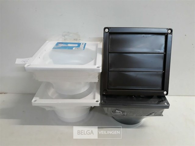 4 x verluchtingsrooster 16x16 cm met klepjes - afbeelding 2 van  3