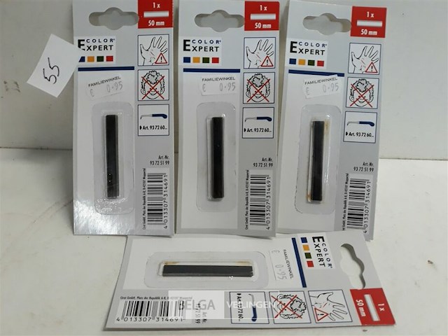 4 x vervangmes voor glaskrabber 50mm - afbeelding 2 van  3