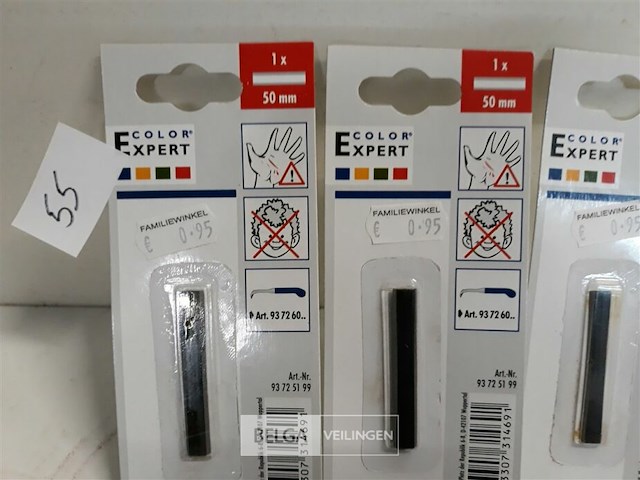 4 x vervangmes voor glaskrabber 50mm - afbeelding 3 van  3